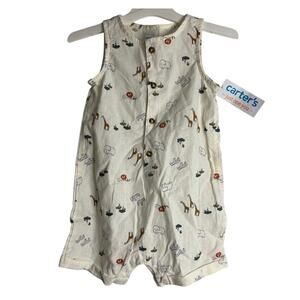 Carters Baby Romper Animal Print Sleeveless Size 18 Months NWT